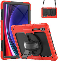 Husă pentru Samsung Galaxy Tab S9 Ultra, armată de protecție, roșu / negru