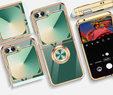 Huse pentru Samsung Galaxy Z Flip7 FE / Z Flip6, Electro Ring, verde