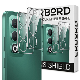 2x ERBORD sticlă călită ERBORD pentru camera pentru Realme 12 Pro / 12 Pro +, transparentă