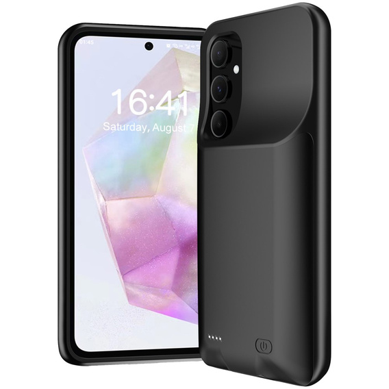 Husă cu baterie 10000mAh pentru Samsung Galaxy A55 5G, negru