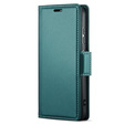 Husă pentru Realme 12 Pro 5G / 12 Pro+ 5G, ERBORD Glossy Litchi, portofel cu clapetă, verde