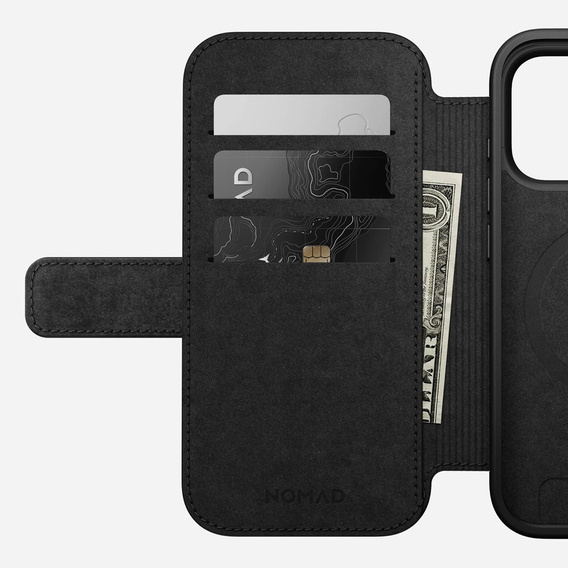 Carcasă Nomad pentru iPhone 17 Pro, Modern Leather Folio, maro