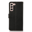 KHAZNEH RFID caz pentru Samsung Galaxy S23, Litchi Texture, negru