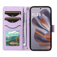 Husă cu clapetă pentru Motorola Edge 50 Neo / Motorola ThinkPhone 25, Rhombus Crossbody Leather, violet