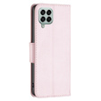 Cu clapetă pentru Samsung Galaxy M33 5G, Wallet Litchi Magnet, roz rose gold