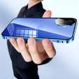 Husa pentru iPhone 16, Magnetic Dual Glass, albastru