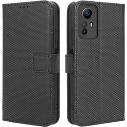 Cu clapetă pentru Xiaomi Redmi Note 12S 4G, Wallet Smart Magnet, negru