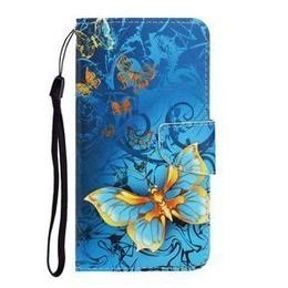 Cu clapetă pentru Xiaomi Redmi 9A, Wallet, Butterfly albastru