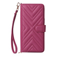 Carcasă cu clapetă pentru Xiaomi Poco F7 Ultra, Crossbody Leather Wallet, maroon