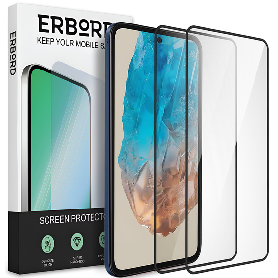 2x sticlă călită ERBORD 3D pentru Samsung Galaxy M35 pentru întregul display
