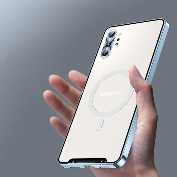 Carcasă de protecție pentru camera foto pentru Samsung Galaxy Note 10+ Plus, CamShield MagSafe, transparent / albastru