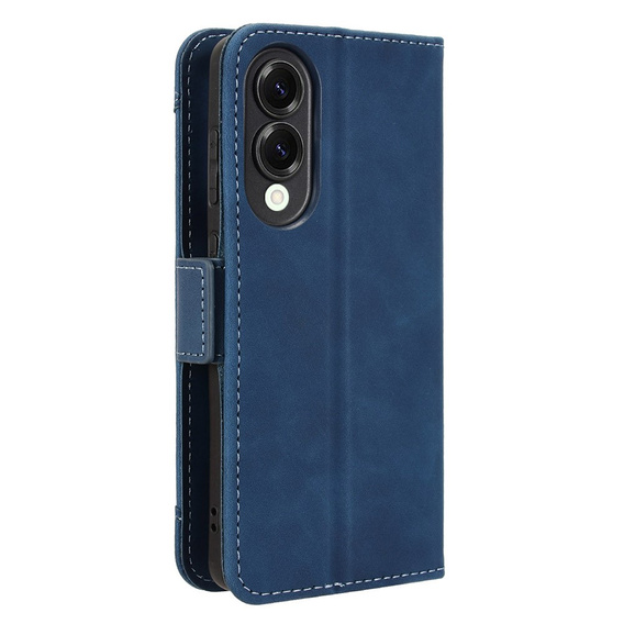 Cu clapetă pentru Samsung Galaxy S25 Edge, Card Slot, albastru închis