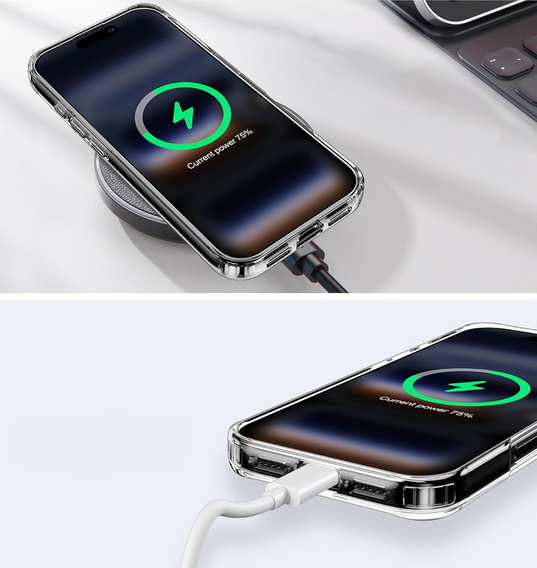 Husă magnetică cu model floral realizat cu laser pentru iPhone 17 Pro Max