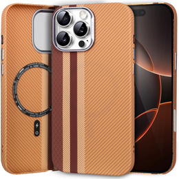 Carcasa pentru iPhone 16 Pro Max, Carbon Fiber MagSafe, galben