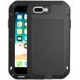 Love Mei Huse pentru iPhone 8 Plus / 7 Plus, armored with glass, negru
