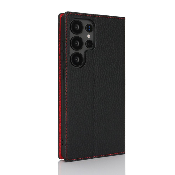 Cu clapetă pentru Samsung Galaxy S25 Ultra, Litchi Skin Grain, negru