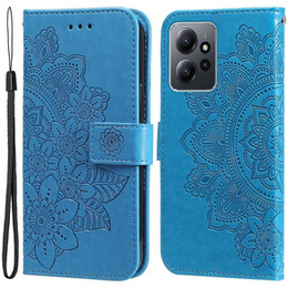 Cu clapetă pentru Xiaomi Redmi Note 12 4G, Mandala Flower, albastru