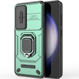 Husă pentru Samsung Galaxy S24, KickStand Camera Lens, verde