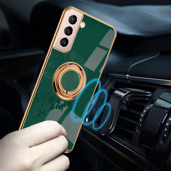 Huse pentru Samsung Galaxy S22+ Plus, Electro Ring, verde