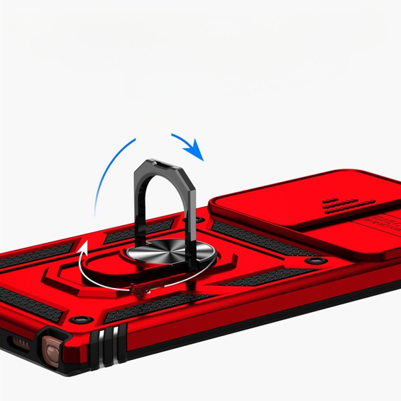 Husă blindată pentru Samsung Galaxy Note 20 Ultra, CamShield Slide, roșu