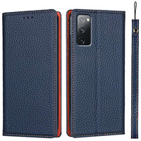 Husă din piele pentru Samsung Galaxy S20 FE, ERBORD Grain Leather, albastru închis