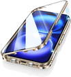 Carcasa Magnetic Dual Glass MagSafe pentru iPhone 16, de aur
