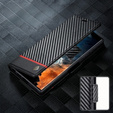 Cu clapetă pentru Samsung Galaxy S23 Ultra, Carbon LC.IMEEKE, negru