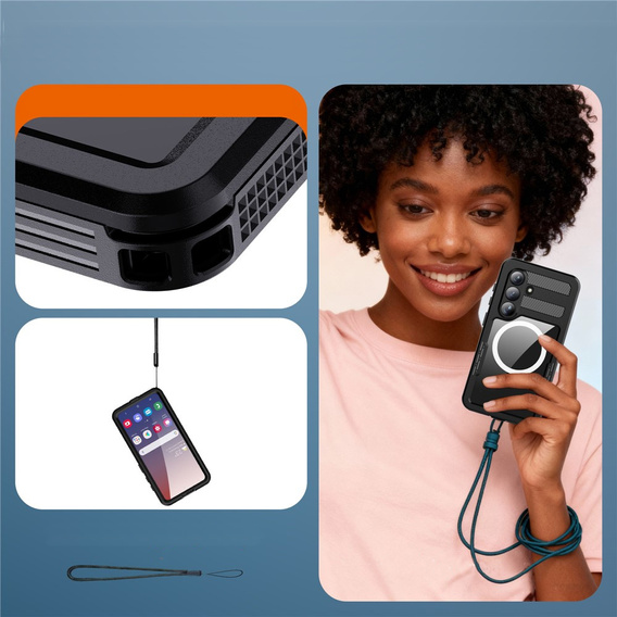 Husă impermeabilă REDPEPPER pentru Samsung Galaxy S26, negru