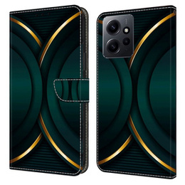 Cu clapetă pentru Xiaomi Redmi Note 12 4G, Wallet, verde / caz