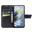 Cu clapetă pentru Motorola Moto G15 / Motorola Moto G15 Power, Butterfly, negru