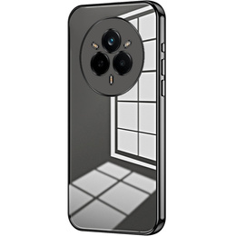 Carcasa pentru Realme 14 Pro 5G, Electroplating Frame, transparent / negru