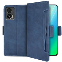 Cu clapetă pentru Motorola Edge 30 Neo, Card Slot, albastru