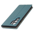 Husă din piele pentru Samsung Galaxy S23 Ultra, ERBORD Grain Leather, albastru