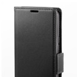 Husă pentru Xiaomi Redmi Note 13 Pro 4G / Xiaomi Redmi Note 14S / Xiaomi Poco M6 Pro 4G, ERBORD Glossy Litchi, portofel cu clapetă, negru