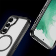 Carcasă cu ramă pentru Samsung Galaxy S23 FE, pentru MagSafe, transparent / negru