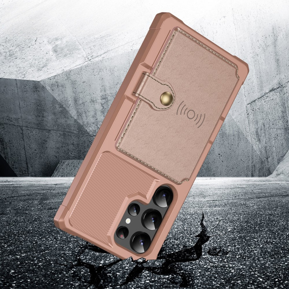Husa pentru Samsung Galaxy S25 Ultra, Card Holder Kickstand, negru