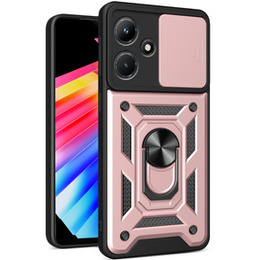 Husă blindată pentru Infinix Hot 30i, CamShield Slide, roz rose gold