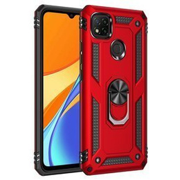 Husă blindată pentru Xiaomi Redmi 9C, Nox Case Ring, roșu
