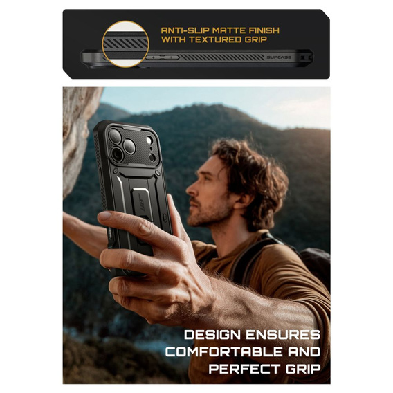 Carcasă Supcase pentru iPhone 17 Pro Max, Unicorn Beetle Pro, negru