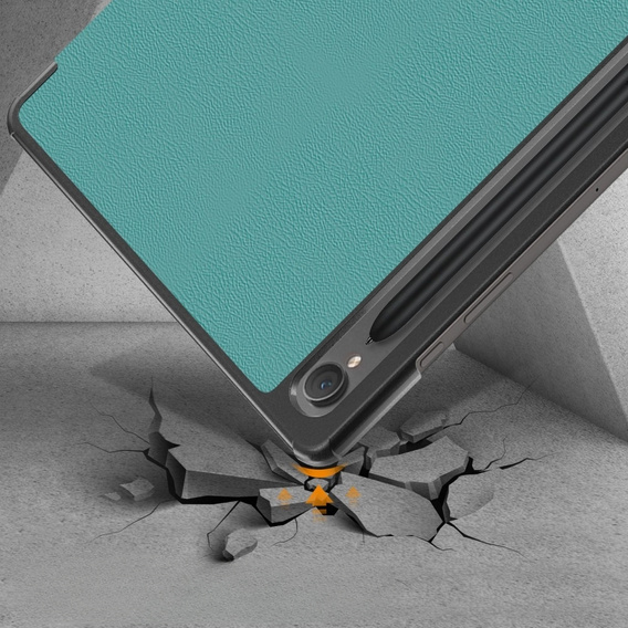Husă pentru Samsung Galaxy Tab S9, Smartcase cu spațiu pentru stylus, verde