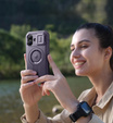 Carcasă blindată Dexnor cu suport și obturator de cameră, pentru MagSafe pentru iPhone 17