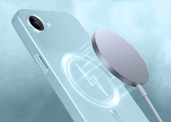 Carcasă pentru iPhone 16E, ColorMag, pentru MagSafe, albastru + sticlă călită 9H