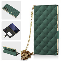 Husă flip pentru Samsung Galaxy S25 Ultra, GKK Mirror Wallet, verde