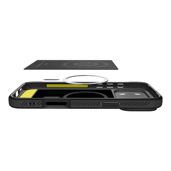 Carcasă Spigen Rugged Armor MagSafe pentru iPhone 17 Pro Max, negru mat