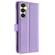 Cu clapetă pentru Samsung Galaxy A25 5G, Wallet Zipper Pocket, violet