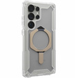 Carcasă Urban Armor Gear pentru Galaxy S25 Ultra, Plasma XTE MagSafe Kickstand, transparent / gri