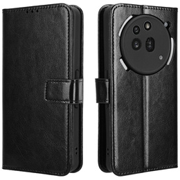 Cu clapetă pentru Nothing Phone 3A Pro, Crazy Horse Wallet, negru