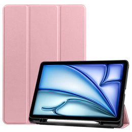 Husă pentru Apple iPad Air 11" 6 gen. 2024 (A2902, Smartcase cu spațiu pentru stylus, roz