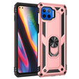 Husă blindată pentru Motorola Moto G 5G Plus, Nox Case Ring, roz rose gold