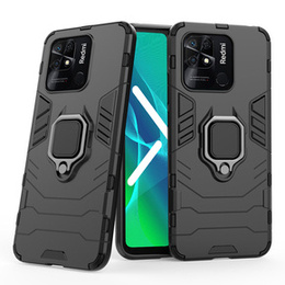 Huse pentru Xiaomi Redmi 10C, Kickstand Ring, negru